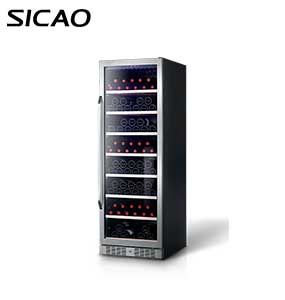 Cantinetta frigo per vino SICAO 450L in acciaio inox a 3 zone